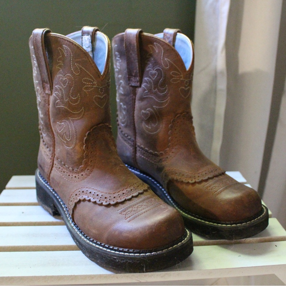 Fatbaby Saddle Western Boots|Ariat size 8